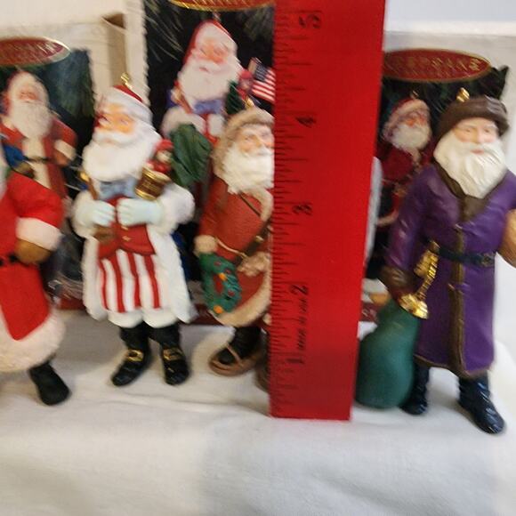 Hallmark Merry Olde Santa Ornaments Lot of 4 w/ Boxes 1990s Collector Series - Picture 2 of 11
